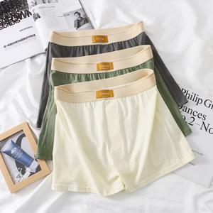 3PCS M-4XL 느슨한 빅 사이즈 100% 코튼 파자마 바지 소프트 복서 & 팬티 고탄력 허리 속옷 편안한 남성 팬티