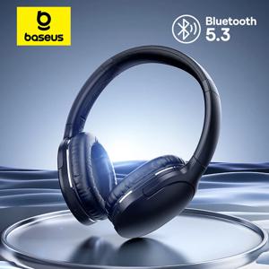 Baseus D02 Pro 무선 헤드폰 Bluetooth 이어폰 5.3 접이식 헤드셋 스포츠 오버 이어 헤드폰 게임용 Bluetooth 이어 버드