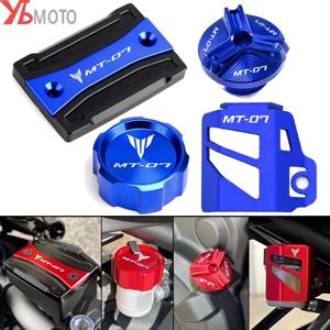 Yamaha MT07 2024 2023 액세서리 MT 07 FZ07 2014-2024 2022 오토바이 전방 후방 브레이크 액 리저버 커버 엔진 오일 캡