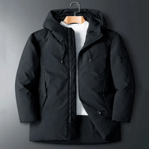 90% 화이트 오리 다운 남성 겨울 퍼퍼 자켓 후드 윈드 브레이커 워밍업 Gilet 롱 트렌치 코트 빅 사이즈 6xl 7xl 8xl