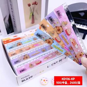 100 개/상자 Capybara 졸업 눈금자 귀여운 만화 학생 그림 배우기 도매 Office 편지지 용품 어린이 날 선물