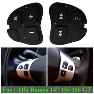 Alfa Romeo 147 156 166 GT 자동차 액세서리에 적합한 고품질의 새로운 다기능 오디오 버튼 푸시 고무 스티어링 휠
