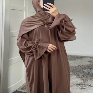 여성용 Eid 무슬림 원피스, 아바야 활, 자랄라비야 라마단, 레이스업 베스티도스 라르고스, 이슬람 아랍 롱 로브, 모로코 두바이 카프탄 2025