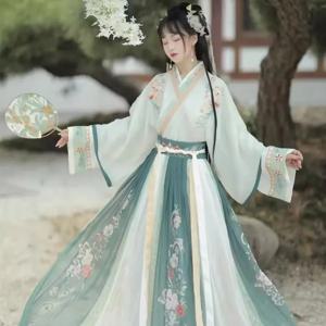 중국 전통 원피스 여성 의류, 요정 한푸 패션 의류, 민족 스타일 자수, 파티 무대 쇼 코스프레