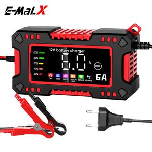 6A 12V 지능형 자동차 배터리 충전기 자동차 및 오토바이 납 산성 배터리 충전기 및 스마트 펄스 수리 유지 보수