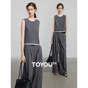 TOYOUTH 여성 투피스 세트 2025 여름 새 정장 8520028