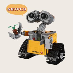 로봇 Wa-l-li 빌딩 브릭 영화 시리즈 로봇 호환 21303 DIY 모델, 어린이 장난감 선물, 687 개