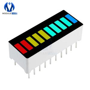 LED 디스플레이 모듈 막대 그래프 라이트 디스플레이 모듈, 10 세그먼트 막대 그래프, 울트라 브라이트, 레드, 옐로우, 그린, 블루 색상, 멀티 컬러, 2 개