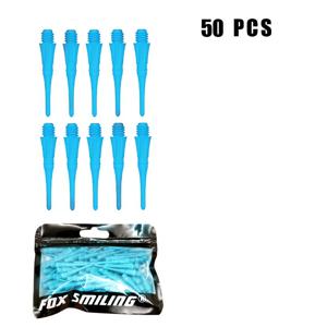 Fox Smiling 50pcs 25mm 블루 2BA 전자 Dardos 팁용 전문 다트 소프트 팁