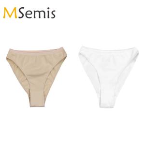 어린이 소녀 발레 하이 레그 컷 브리프 체조 레오타드 수영복 속옷, 발레리나 발레 댄스 팬티