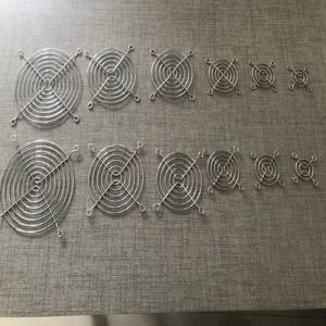 2PC 은빛 금속 와이어 핑거 가드 40mm 50mm 60mm CPU 팬 DC 팬 그릴 가드 보호기 니켈 도금 금속 메쉬