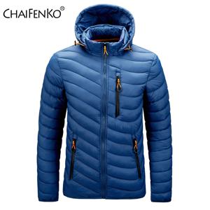 CHAIFENKO 브랜드 겨울 따뜻한 방수 자켓 남자 2025 새로운 가을 두꺼운 후드 파카 망 패션 캐주얼 슬림 자켓 코트 남자