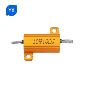 RX24-10W 알루미늄 전원 금속 쉘 케이스 권선 저항기 0.01R~ 30K 1R 5R 10R 20R 22R 47R 100R 200R 470R 500R 1K 10K 20K 옴