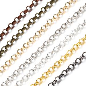 바느질 보석에 대 한 2 미터 구리 링크 체인 실버 도금 목걸이 팔찌 재료 만들기 수 제 체인 DIY 결과