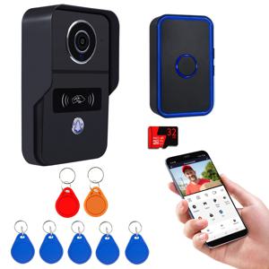 Tuya 스마트 비디오 초인종 WiFi 야외 도어 벨 차임 Poe/WiFi 비디오 인터콤 스마트 라이프 무선 초인종 카메라 ID 카드