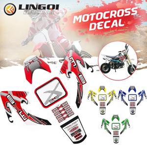 CRF50 바디 키트 오토바이 스티커 데칼 그래픽 페어링 범용 먼지 핏 자전거 모토크로스