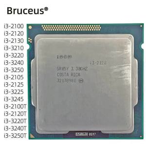 중고 쿼드 코어 쿼드 스레드 CPU 프로세서 LGA-1155 소켓 코어 i3 2100 2120 2130 3210 3220 3240 3250 2105 2125 3225 3245