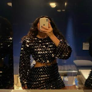 스팽글 속이 빈 미니 드레스 여성 패션 긴 플레어 슬리브 슬림 반짝이 드레스 하이 스트리트 이브닝 파티 클럽 미니 베스 티드