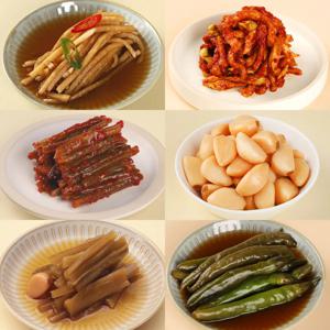 [명심정] 장아찌 200g 3개 9,900원 간편 반찬 장아찌 6종 (양파장아찌,무생채장아찌,마늘,명이,마늘쫑,맛궁채 외)