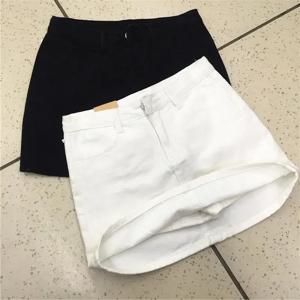 여성 스커트 봄과 여름 흰색 래핑 스커트 데님 여성 a 라인 짧은 스커트 퀼로트 Mujer Faldas Saias Mulher