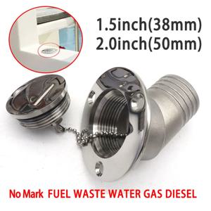 45도 316 스테인레스 스틸 데크 필러 키 캡 가스 디젤 연료 폐수 해양 보트 용 38mm 50mm 데크 필러 캡