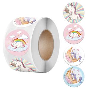 500pcs 만화 유니콘 스티커 어린이 보상 VintageSticker 선물 장식 라벨 교사 격려 학생 편지지 스티커