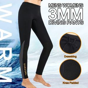 Mens Womens 3mm 네오프렌 잠수복 바지 스쿠버 스노클링 다이빙을위한 분할 커플 바지 내한성 따뜻한 다이빙 바지