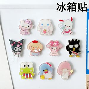 헬로 키티 멜로디 Kuromi PMMA 냉장고 자석 홈 Decore 미니 냉장고 홈 인테리어 스티커 자석 냉장고 기념품