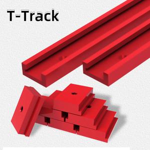 목공 슈트 레일 T-트랙 T-슬롯 마이 터 트랙 지그 T 나사 고정 장치 슬롯 테이블 톱 라우터 테이블 DIY 도구 빨간색 DIY 도구