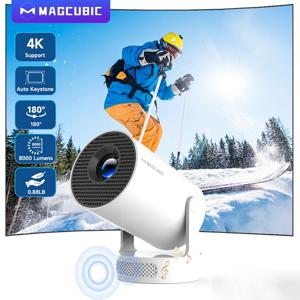 Magcubic 프로젝터 HY300 PRO + 4K 안드로이드 11 듀얼 Wifi6 Allwinner H713 BT5.4 1080P 1280*720P 홈 시네마 야외 Projetor