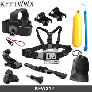 Gopro Hero 용 액세서리 키트 12 11 10 9 Black 8 7 6 5 4 Yi 4K SJ4000 EKEN H9 AKASO DBPOWER 스트랩 삼각대 마운트 Go pro 9 카메라