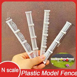 12cm N 스케일 모델 울타리 1/150 흰색 플라스틱 울타리 인형 집 장식 풍경 모델 기차 레이아웃
