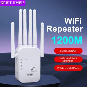 1200Mbps 무선 리피터 2.4G 5G 듀얼 밴드 WiFi 신호 확장기 Wi-Fi 증폭기 WiFi 라우터 장거리 신호 부스터 라우터