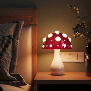 표고버섯 책상 조명 Amanita 버섯 램프(LED G9 삼색 전구 포함) AC 전원 또는 USB DC 전원 생체 모방 조명