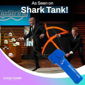 런처 루프 Fidget 장난감, 로프 발사기 ZipString 휴대용 조절 속도 빛나는 로프 올가미 아이 성인 재미있는 게임 장난감