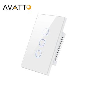 AVATTO Tuya ZigBee 스마트 라이트 스위치 원격 음성 제어 벽 1/2/3/4 갱 터치 센서 스위치는 Alexa,Google 홈과 함께 작동합니다.