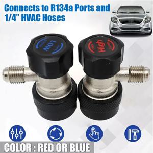 R134A H/L 자동차 퀵 커플러 커넥터, 황동 어댑터, 에어컨 냉매 조절 가능 AC 매니폴드 게이지