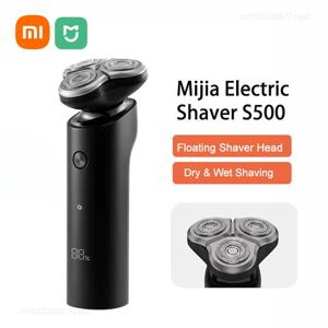 Xiaomi Mijia S500 전기 면도기 3 블레이드 남성용 건식 및 습식 면도 세척 가능 수염 가위 남성용 전기 면도기 용 수염 트리머