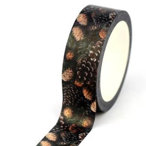 2024 새로운 1PC 10M 장식 크리스마스 Pinecone Washi 테이프 Scrapbooking Journaing 접착 마스킹 테이프 귀여운 편지지