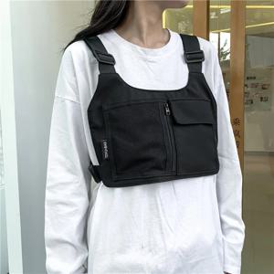 힙합 streetwear 남여 가슴 장비 가방 고품질 나일론 가슴 가방 다기능 전술 조끼 배낭