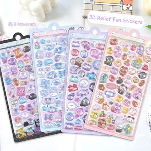 크리 에이 티브 캔디 유령 토끼 드롭 3D 구호 스티커 Scrapbooking Diy 일기 편지지 스티커 장식 귀여운 미적 스티커