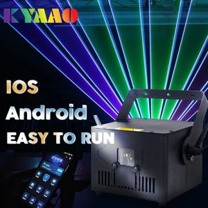 새로운 도착 IOS 응용 프로그램 디스코 무대 조명 8W 5W 3W Andriod Dmx 장치 결혼식 홈 파티 3D 애니메이션 레이저 프로젝터