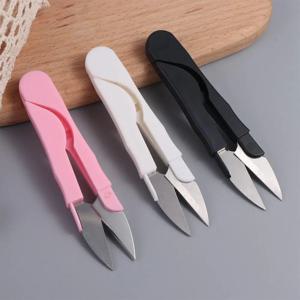 U자형 날카로운 실 가위, 크로스 스티치 가위, 실 클리퍼, 가정용 미니 금속 가위