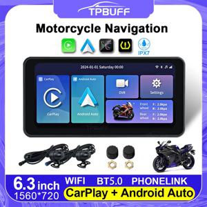 L300 새로운 탐색 6.3 인치 오토바이 GPS 화면 무선 CarPlay 안드로이드 자동 오토바이 GPS 모토 DVR 모니터 TPMS 옵션
