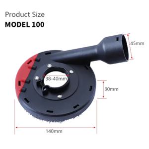 앵글 그라인더 용 100/125mm 범용 표면 절단 먼지 덮개 내장형 꽉 강모 집진기 부착 커버 도구