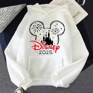 2025 디즈니 미키 마우스 가족 여행 여성 까마귀 Y2k 탑 패션 운동복 카와이 의류 가을 겨울 streetwear 풀오버
