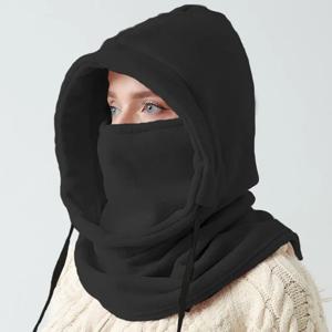 풀 페이스 방풍 겨울 따뜻한 플러시 양털 발라크라바 모자 야외 두꺼운 사이클링 후드 마스크 캡 스노우 스키 모자 후드 넥 캡