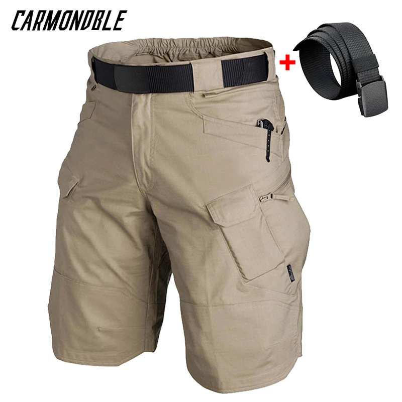 CARMONDBLE 반바지 남성 도시 방수화물 전술 반바지 남성 야외 카모 통기성 빠른 건조 바지 여름 캐주얼 반바지