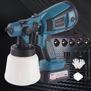 1400ML 전기 스프레이 건 850W 고출력 페인트 분무기 홈 DIY EU 플러그 자동 가구 철강 코팅 에어 브러시 5 노즐