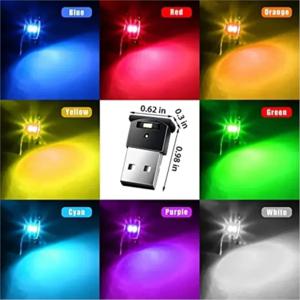 미니 USB LED 자동차 조명 자동 인테리어 분위기 조명 비상 조명 빛 rgb 자동 다채로운 장식 램프 자동차 액세서리